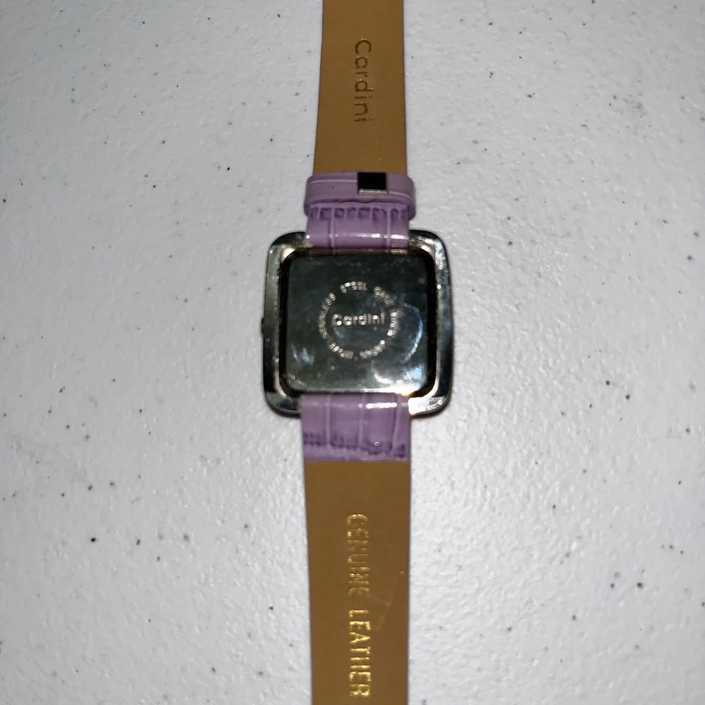 💜 Vintage Cardini Quartz Gemmed Ladies Analog Watch